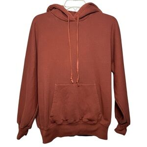 Aritzia Wilfred Hoodie Size 1 XXS XS Copper Brown Cotton Sweatshirt